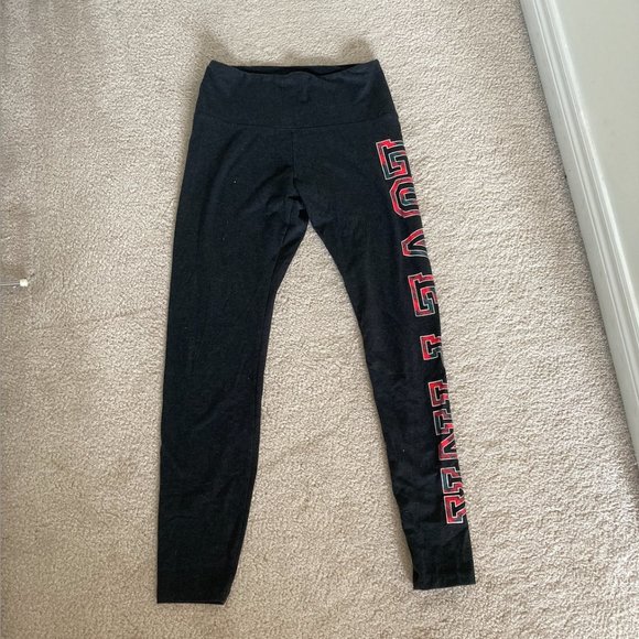 High Waisted Grey Leggings from Pink - Picture 1 of 5